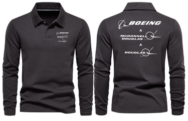 BOEING DOUGLAS LONG SLEEVE POLO